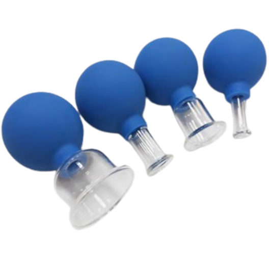 Facial Cupping Set Rubber Bulb Cups